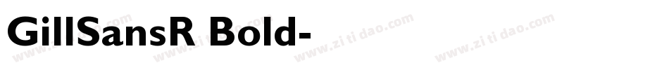 GillSansR Bold字体转换